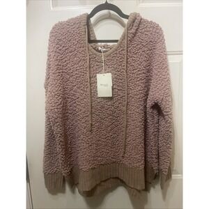 NEW Miracle USA Distressed Women's Oversized Sweater SZ S/M Dusty Rose